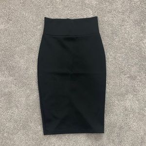 Black pencil skirt
